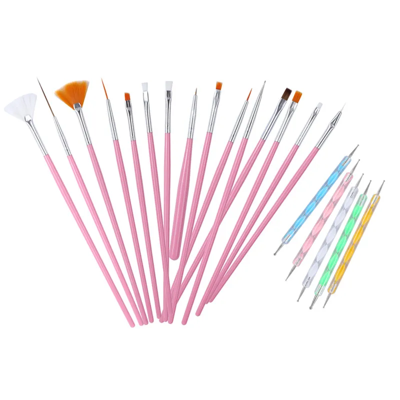 TFSCLOIN 20 шт Nail Art Brush Set Рисование линий ручка UV гель для ногтей конструкции акрил идеальный маникюр Nail Art инструменты