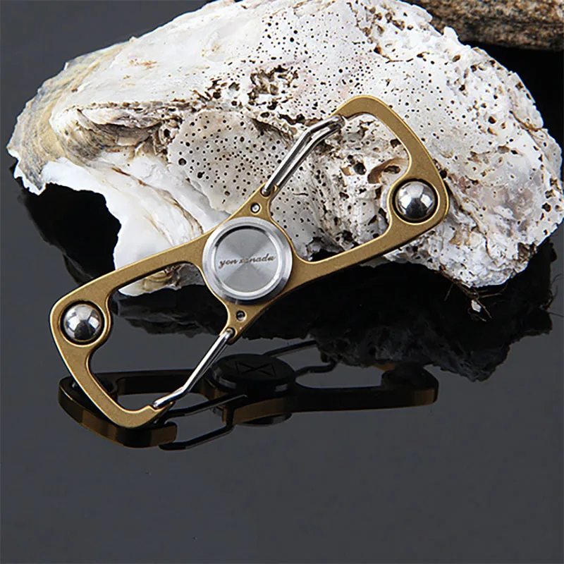 EDC Multifunction Gyro Finger Spinner Fidget Metal Hand Spinner Carabiner Key Chain Autism ADHD Anxiety Stress Relief Focus Toys