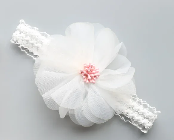 Silicone Anti-lost Chain Strap Adjustable  2022 1 Pcs Baby bow girls Lace Headbands pearl flowers Headband Headwear Hair Band Baby Hair Accessories Girls Christmas Gifts new born baby accessories	 Baby Accessories