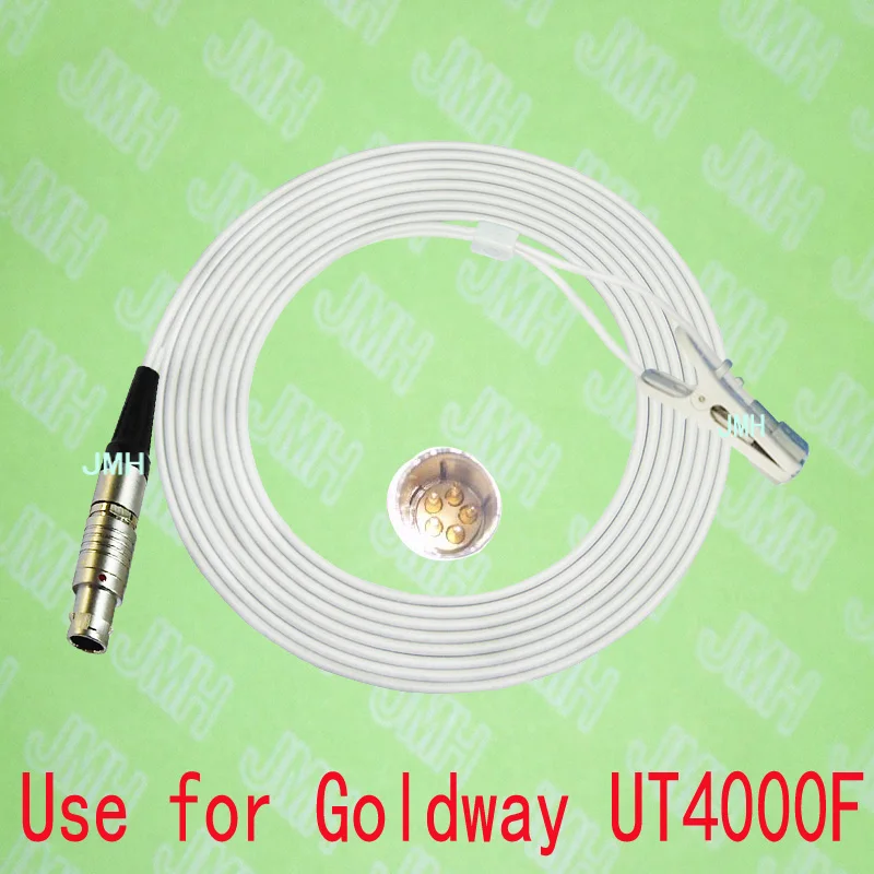 Совместимость с Goldway UT4000F Пульсоксиметр монитор, язык животных клип SpO2 датчик, 5pin lemo мужской подключения, FGG