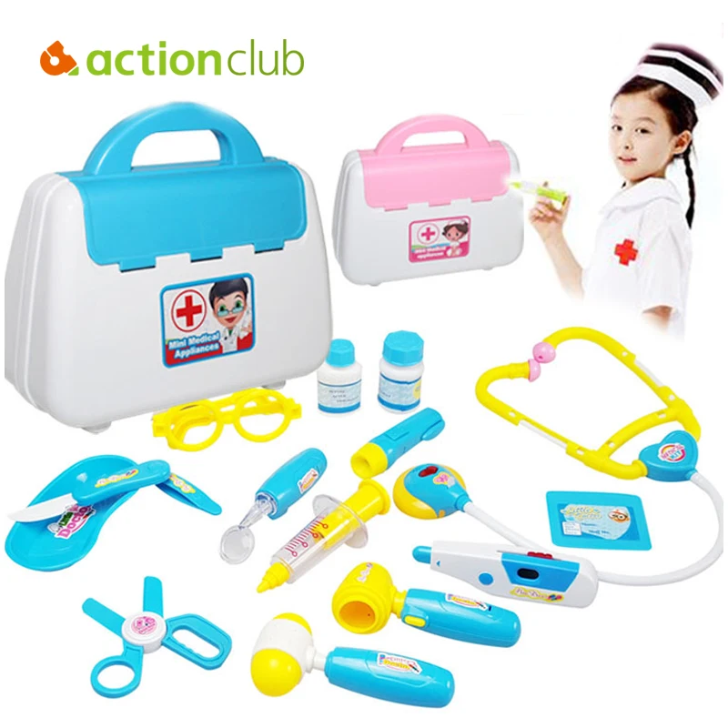 Buy Plastic Doctor Toys Pretend Play Tool Box 15pcs Kids Simulation Medical Kit