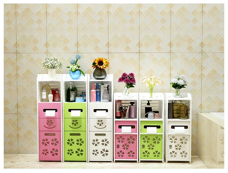 Bathroom Floor Mounted Waterproof Storage Rack Cabinet Bedroom Kitchen Storage Shelves Bathroom Organizer