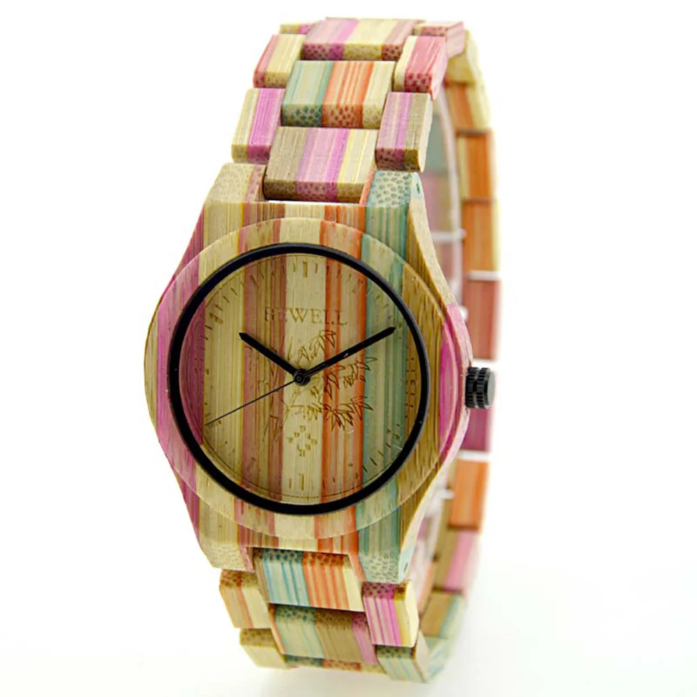 

Mens Fashion Casual Wood Watches Women With Colours Bamboo Wooden Band Mens Designer Watches Luxury Brand Casual Quartz Watch