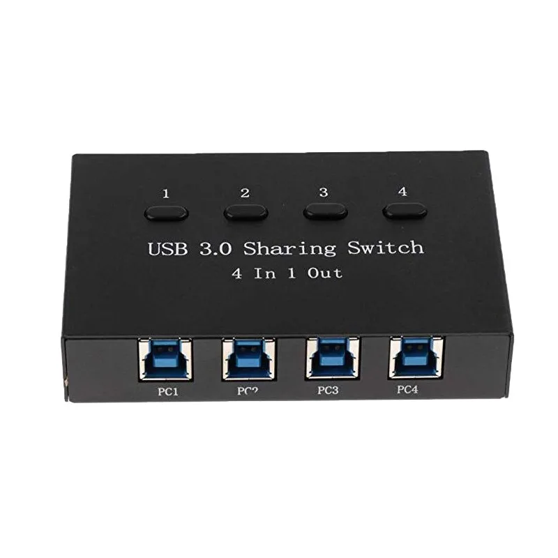 4 порта USB 3,0 Manuelle Обмен переключатель KVM переходник коробка 4 компьютера Teilen 1 USB Gert концентратор Drucker сканер