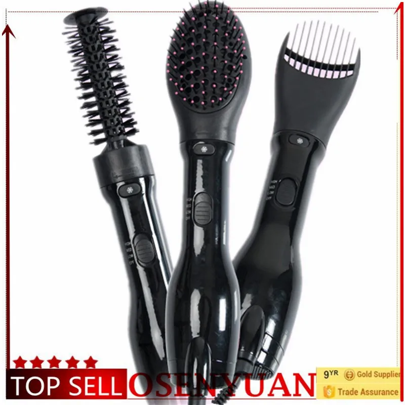 

3 In 1 Multifunction Hot Air Brush Styler Electric Hair Blow Dryer Set Hair Curler/Straightening Styling Tools