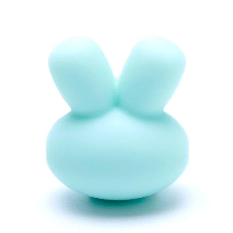 5x Кролик Силиконовый бисер ребенок прорезывание зубов Прорезыватель бусы, не содержат Бисфенол А изготовления жевательной игрушки - Цвет: Green
