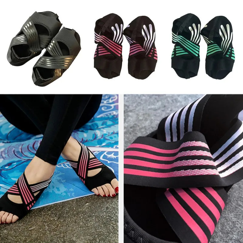 

Fashion Women's Non-slip Half Toe Fitness Dance Pilates Socks Half-fingers Professional Indoor Yoga Sport Socks