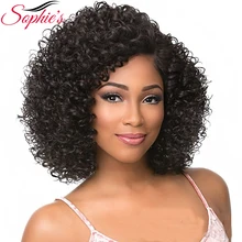 Sophie’s Short Human Hair Wigs For Black Women Jerry Curl Human Hair Wigs Non Remy 4 Colors Brazilian Hair Jerry Wigs