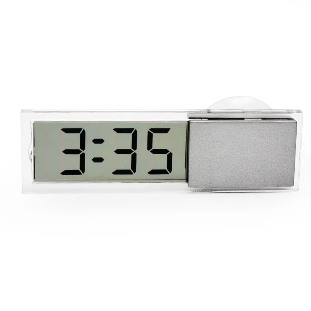 

Car Digital Electronic Clock Mounted On Windscreen Dashboard LCD Display Suction Cup Sucker Sticker Auto Interior Accessories