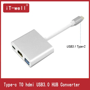 USB Type-C to HDMI USB3.0+PD Charge Hub Type C video data Adapter USB-C Converter for Apple Air Pro Chromebook Dell XPS 12/13 USB Type-C to HDMI USB3.0+PD Charge Hub Type C video data Adapter USB-C Converter for Apple Air Pro Chromebook Dell XPS 12/13