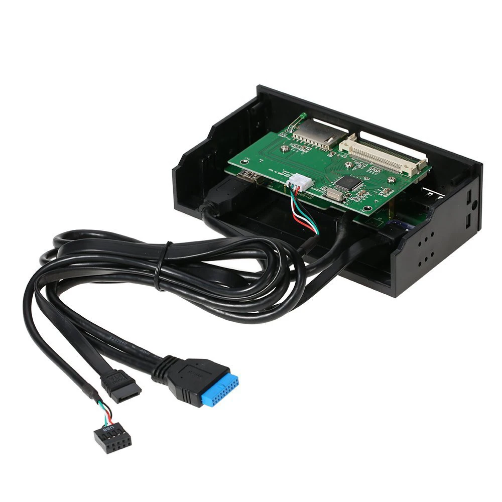 EN Labs 5 25 &quotкомпьютер Фронтальная панель USB 2 0 кард ридер с 3 портами Type C eSATA MD SD/MMC XD TF
