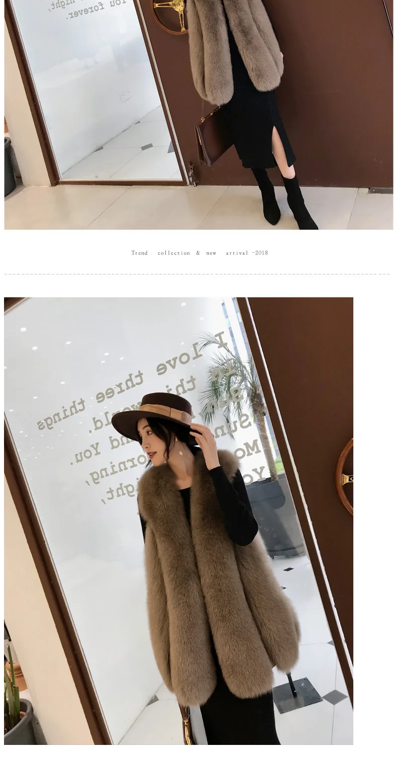 2018 натуральный мех пальто женская одежда Зимний теплый толстый жилет корейский Винтаж жилет из меха лисы куртка Manteau Femme Hiver ZL689