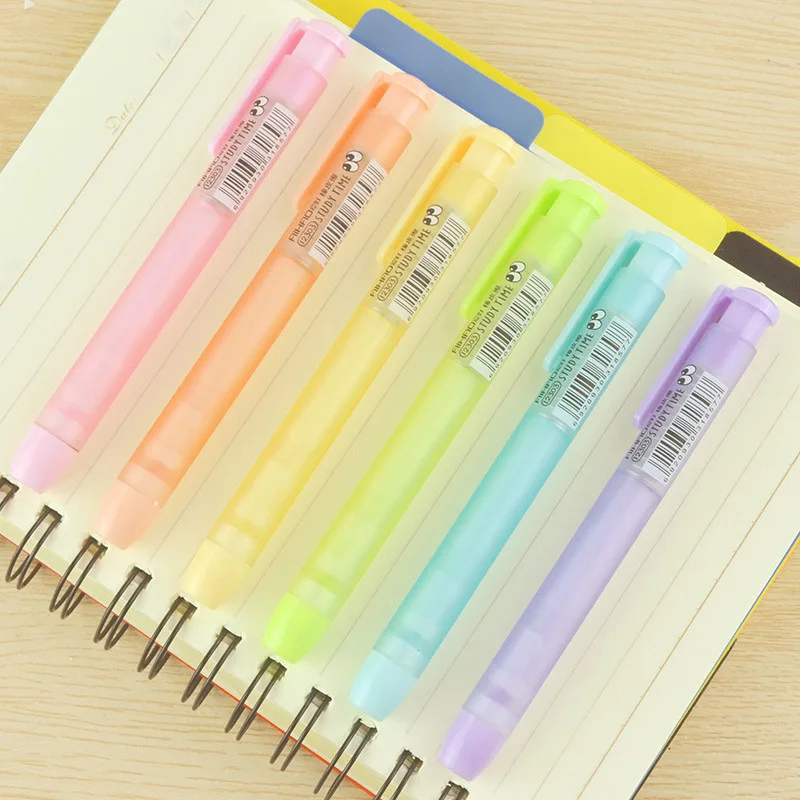 

Creative Frosted Mechanical Pencil Erasers Cute Kawaii Candy Color Rubber For Kids School Supplies Student 2262
