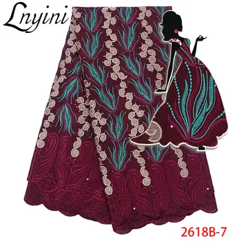 

Swiss Voile Lace in Switzerland Wholesale 2019 African Dry Lace Fabrics Popular Nigerian Cotton Fabric Lace for Dresses L2618B-7