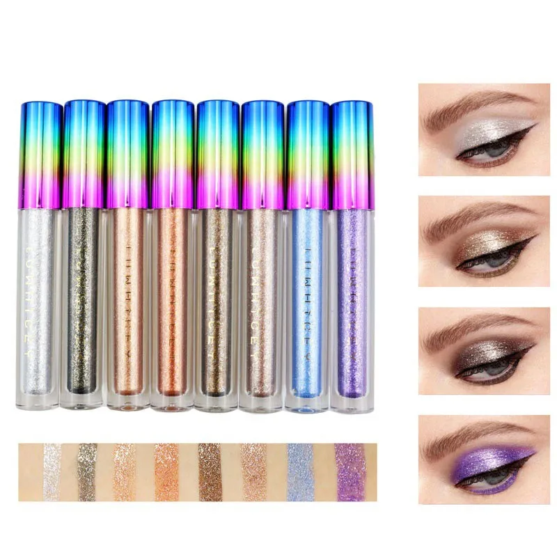 Glitter Eyeshadow Liquid Crayon Metallic Sparkling Eyeshadow Pigment Diamond Eyeliner Festival