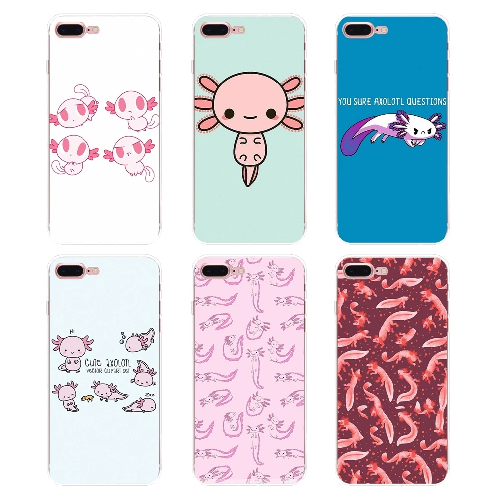 Silicone Cover cute cartoon Adorable Axolotl For Huawei Honor 7X V10 6C V9 6A Play 9 Mate 10 Pro Y7 Y5 P8 P10 Lite Plus GR5 2017 |