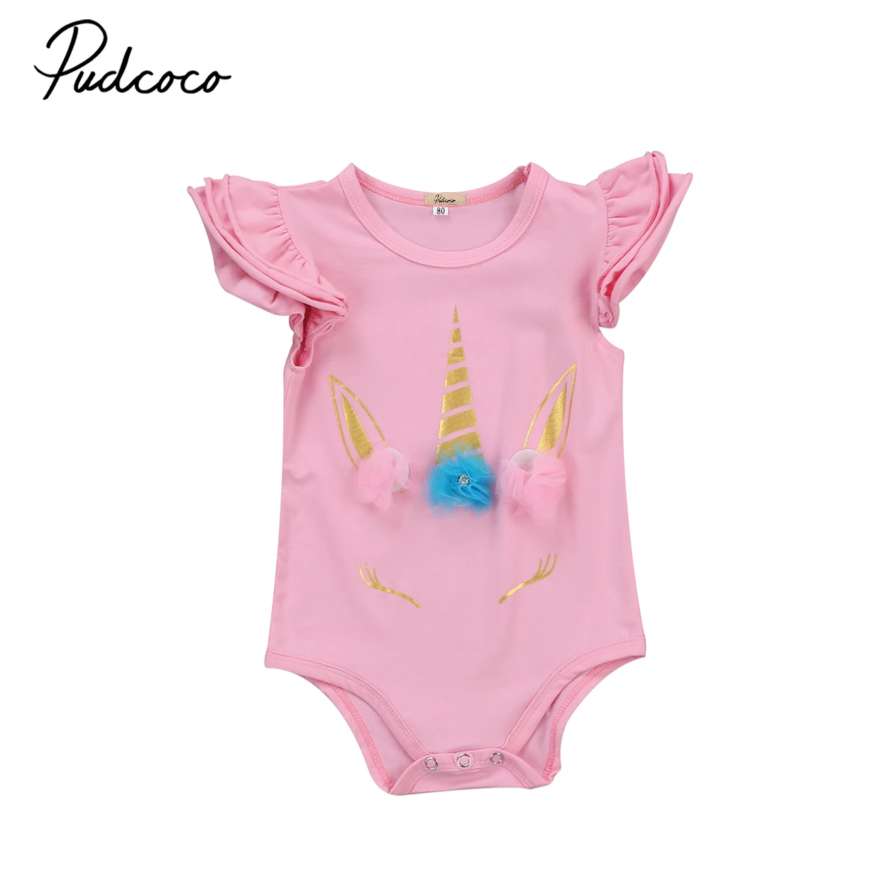 Unicorn Newborn Infant Baby Girls Sleeveless Ruffle Romper ...