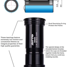 ZTTO – pédalier en céramique à ajustement serré avec verrouillage fileté pour vélo de route, BB86, BB92, BB90, 24mm