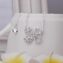 New Arrival!!Wholesale 925 Sterling Silver Anklets,925 Silver Fashion Jewelry,Inlaid Stone Clover Anklets SMTA010