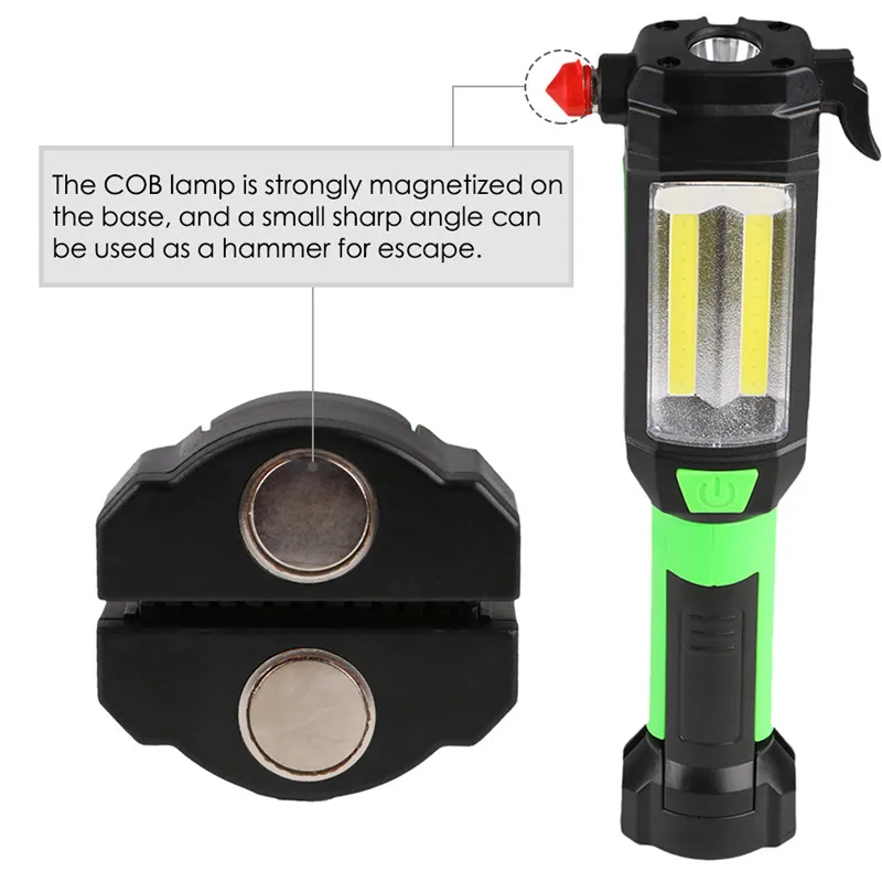 Магнитный Автомобильный ремонтный рабочий свет Cob светодиодный фонарик Usb зарядка портативная лампа для кемпинга альпинизма охоты