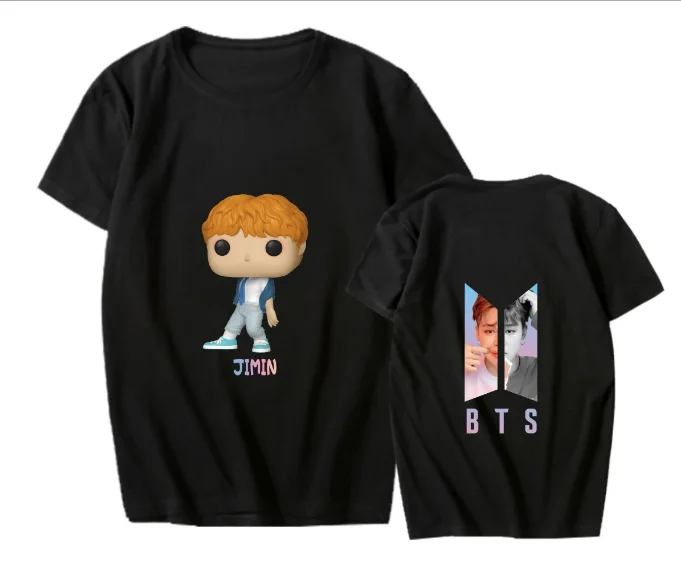 

FASHION COOL Bulletproof Youth League Q version cartoon anime portrait K-pop Female Fans Clothes T-shirt men and women shirt