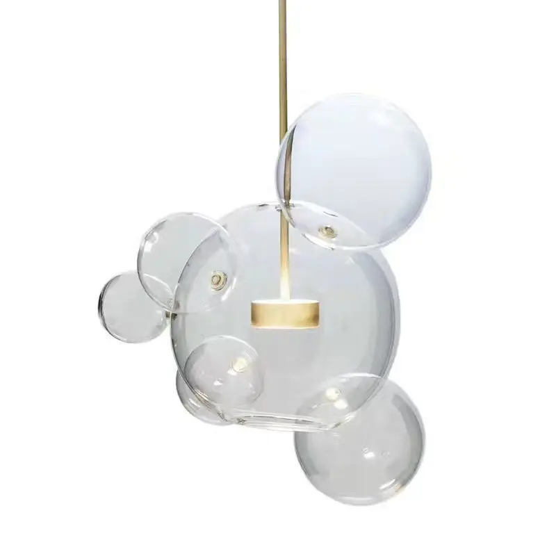 Wongshi современный прозрачный светодио дный стеклянный светодиодный подвесной светильник мыло пузырьковый шар светильники Внутреннее