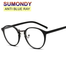 SUMONDY, синий светильник, очки, защита от радиации, круглая оправа, очки для компьютерных работников, женские, мужские, ретро очки, UF05