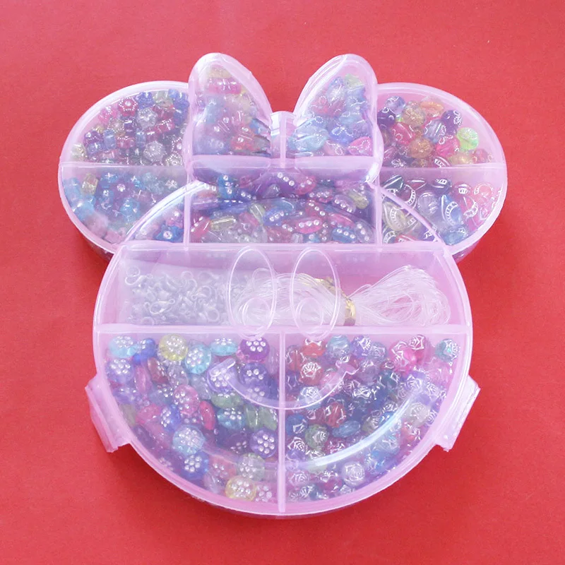 

DIY Plastic Acrylic Beads Kit Accessories Girl Toys for fashion Jewelry Making Kids Beads Set Latest charming Necklaces BDH020