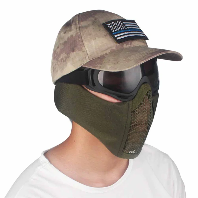 Половина маска для лица ТПУ нейлоновая Защита уха складная переносная дышащая уличная одежда аксессуары страйкбол маска