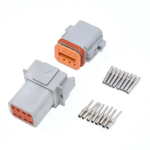 

5 Sets 8 way 8P DT Automotive Deutsch Series dc power Connector Kit DT04-8P and DT06-8S auto crimp wire connectors for bracelets