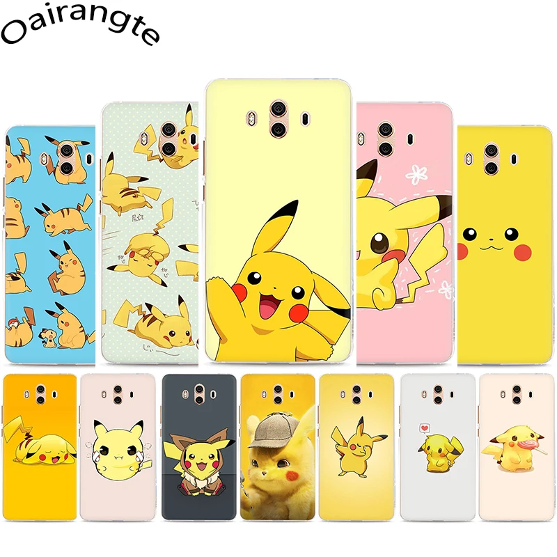 

Detective Pikachu Hard Phone Cover Case for Huawei Y5 6 7 2017 Mate 10 20 30 Pro Lite Nova 2i 3i 5i