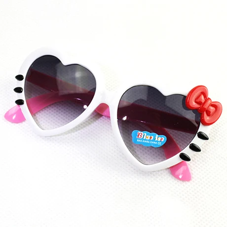 Очки детские с сердцем, брендовые дизайнерские UV400, детские солнцезащитные очки Oculos De Sol Gafas - Цвет оправы: 61-4