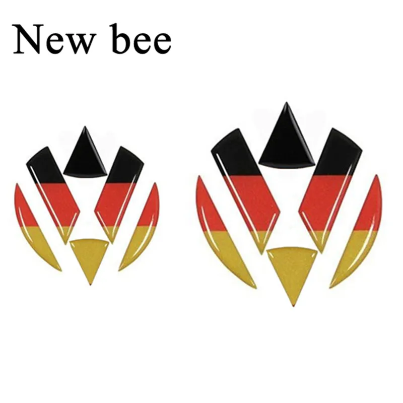 

Newbee Car Styling Germany Flag Emblem Badge Sticker For Volkswagen Golf 6 7 Polo Beetle Touran Passat CC Front Rear Logo Decal