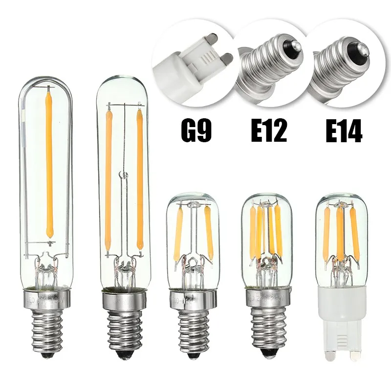 COB LED Light Bulb E12 E14 G9 1W 2W Dimmable Tubular Refrigerator