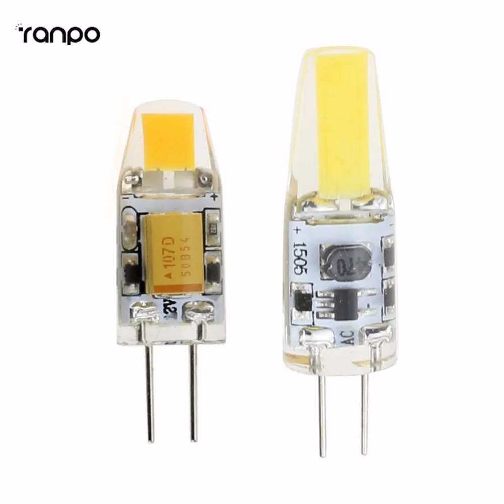 С регулируемой яркостью мини G4 COB светильник 3 Вт 6 AC/DC 12V 3014 SMD силиконовый чехол с