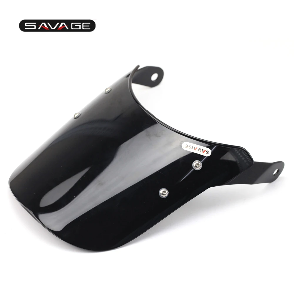 Windshield Pare-brise For YAMAHA SR 400 500 SRV 250 600 Motorcycle Accessories Windscreens Suits 7&quot Round Headlights | Автомобили и
