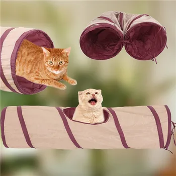 

Pets Tunnel Cat Lovely Crinkly Kitten Tunnel Toy Fun Toy for Cats Rabbit Tunnel Washable Toys Pet Supplies