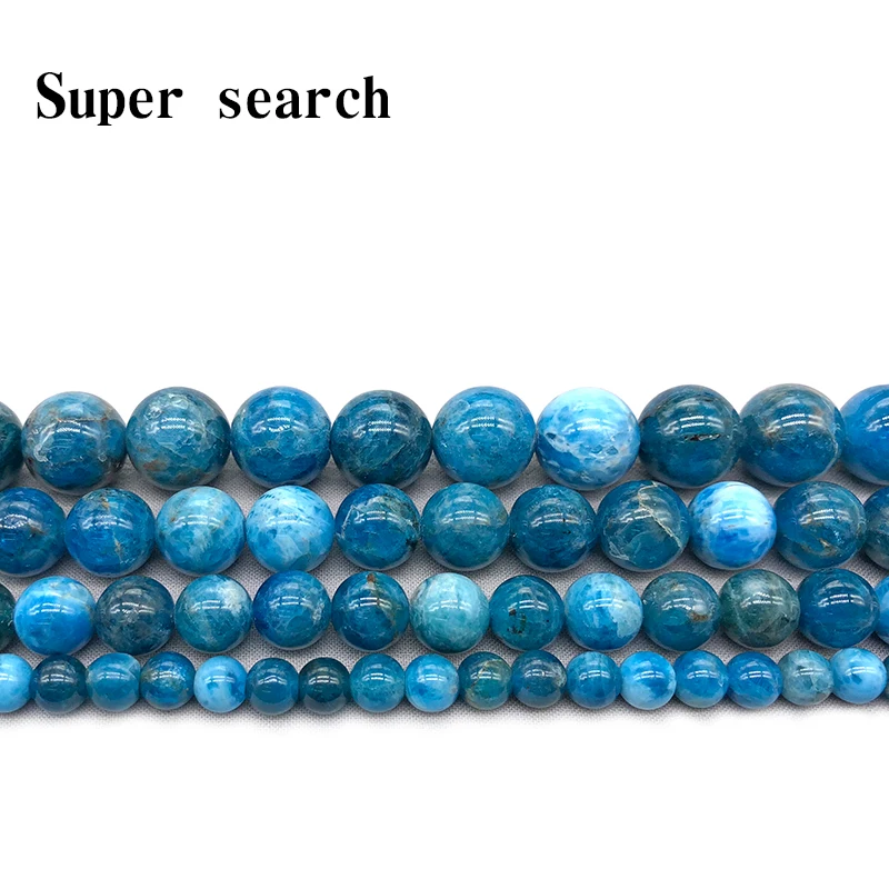 

Natural Stone Beads Genuine Ocean Apatite Stone Beads For Jewelry Making Bracelet Necklace 15inch 4/6/8/10/12mm Diy Jewelry