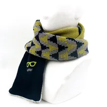 Korean Winghouse Children's Scarf Boys Autumn Winter Thickened Cartoon Moustache Pattern Knitted Warm Scarf