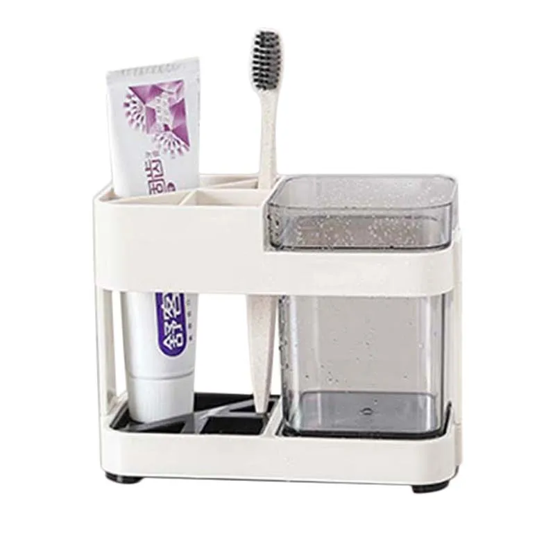Креативный и простой стакан для мытья зубных щеток, держатель для ванной комнаты, набор аксессуаров, пластиковая зубная паста, стакан, держатель для зубных щеток, товары - Цвет: Single