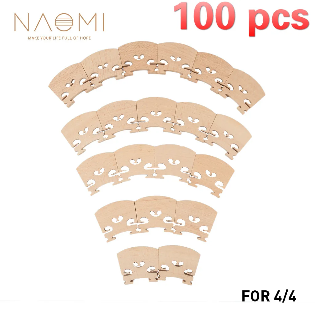

NAOMI 100PCS Violin Bridge 4/4 Maple Wood Violin Bridge For 4/4 Violin Musical Instrument Accessories High Quality New