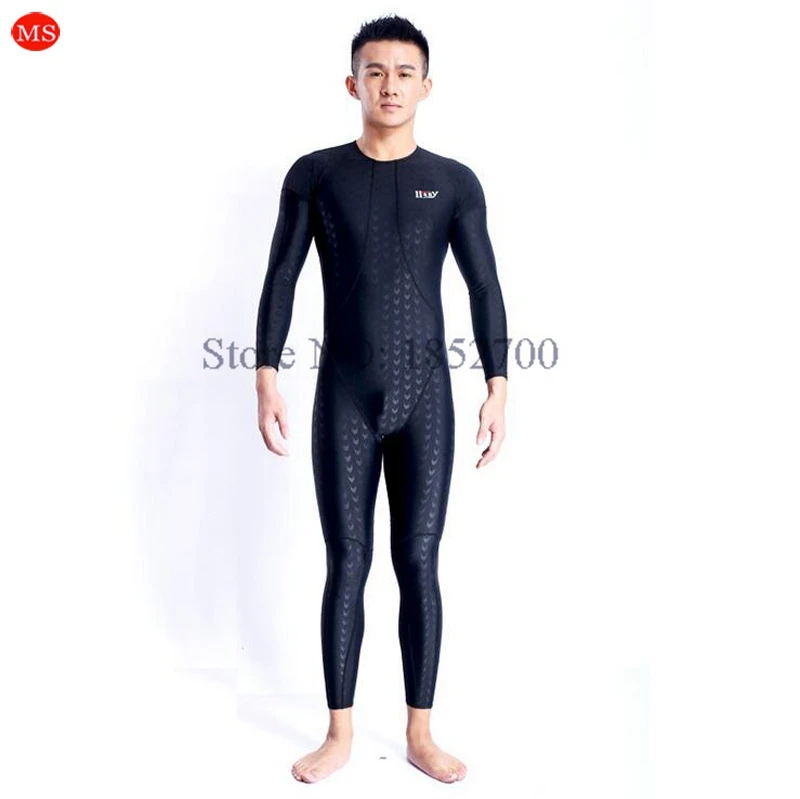 HXBY brand full body swimsuit for men women one piece back zip swimwear
