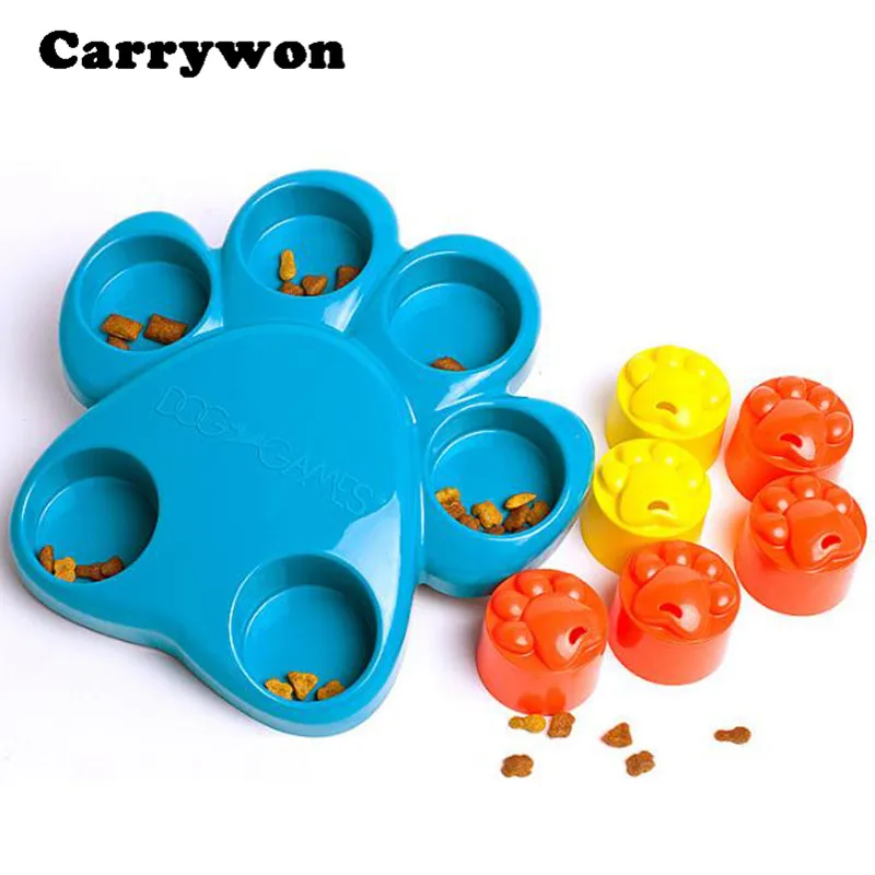 Carrywon Dogs Educational Toy IQ Training Game Bowl Pet Toys Claw Shape Interactive Slowing