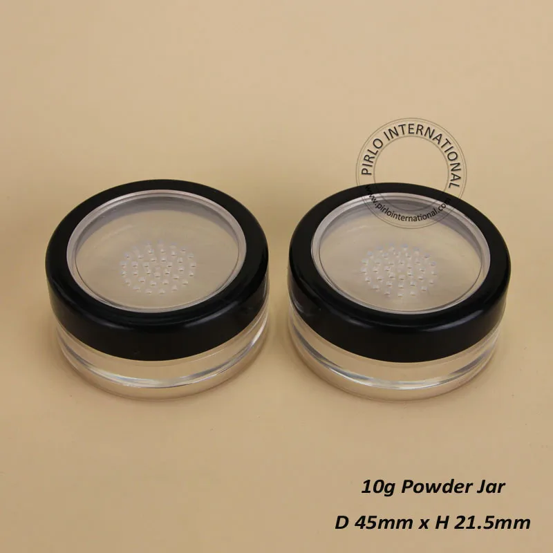 

100% excellent Make Up Tools 10g Plastic Cosmetic Jar Empty Loose Powder jars With Sifter 50pcs/lot Free Shipping