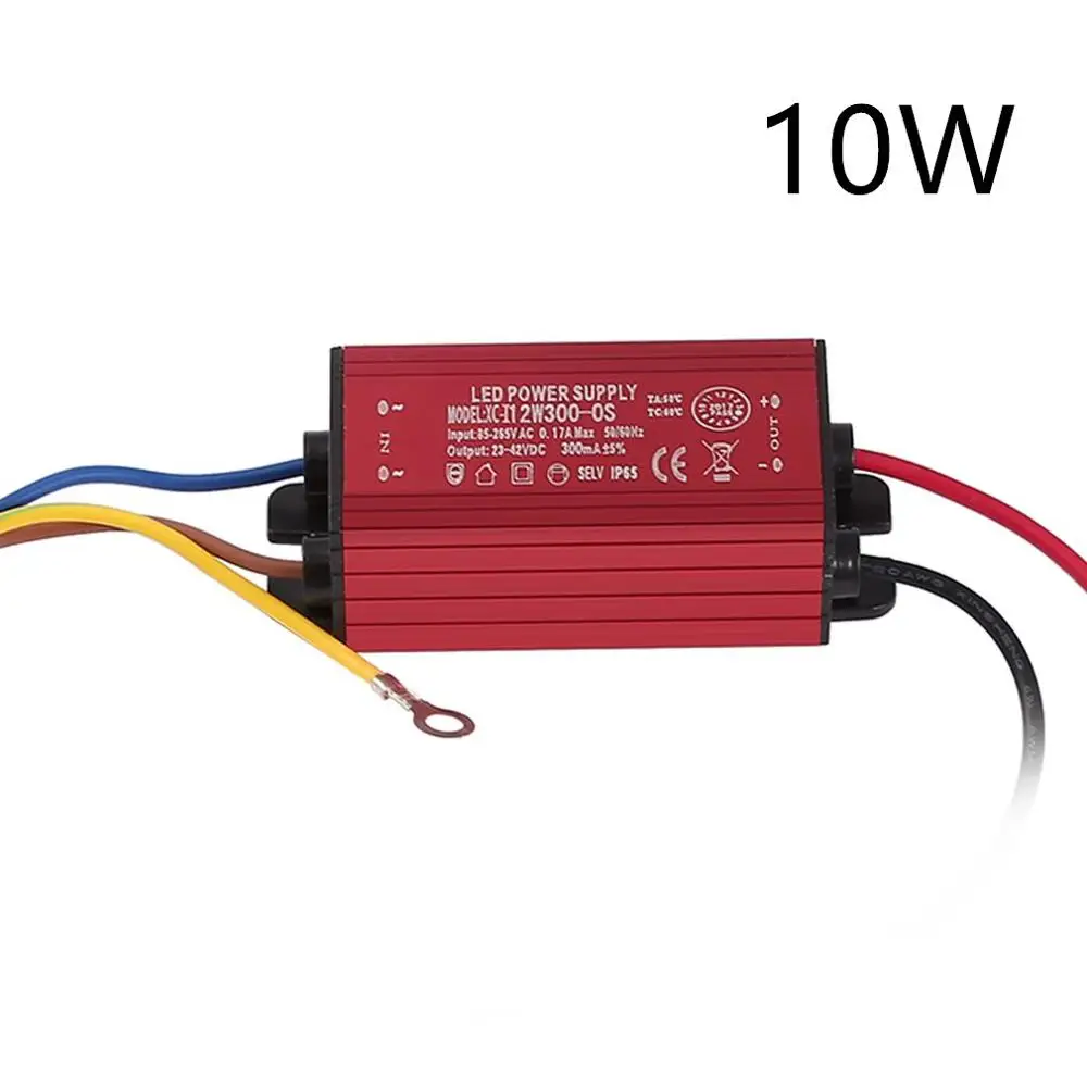 Водонепроницаемый IP65 Светодиодный источник питания светодиодный s драйвер 10 Вт 20 Вт 30 Вт 50 Вт 60 Вт 70 Вт 80 Вт освещение постоянный ток 85-265 В переменного тока до 23-36 В постоянного тока - Цвет: 10w