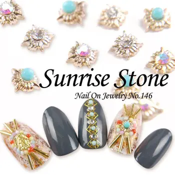 

100pcs/bag 2016 Japan 3D Metal Nail Art Decoration with Glitter Crystal and Pearl Charm Jewelry DIY Nail Tools