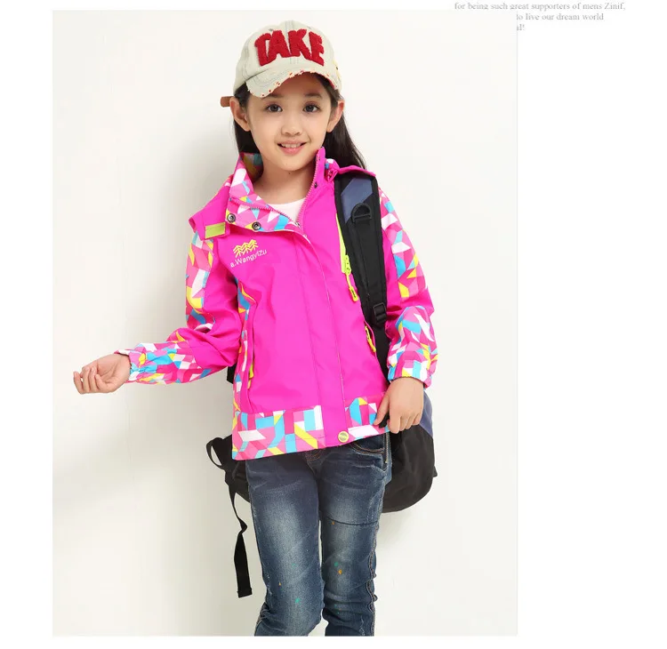 Весенне-осенние куртки для девочек утепленная брендовая верхняя одежда для детей с капюшоном пальто повседневная одежда для девочек от 4 до 10 лет Casacos