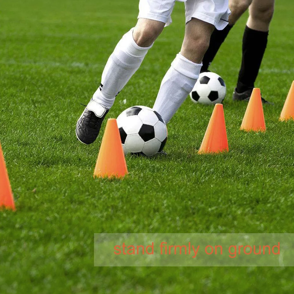 10Pcs Plastic Training Cones Sport Marking Cups Soccer Basketball Skate Marker Outdoor Activity Supplies