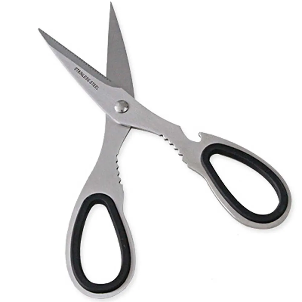 

Multifunctional Stainless Steel Poultry Kitchen scissor 18.5cm(7.3'') Nutcracker Bottle opener Bone Cutter Cook Tool shear cut