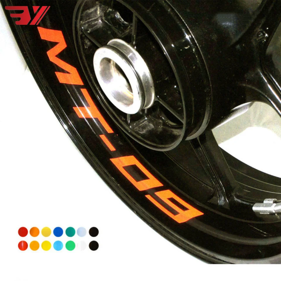 

8 X CUSTOM INNER RIM DECALS WHEEL Reflective STICKERS STRIPES FIT For YAMAHA MT-09 MT09